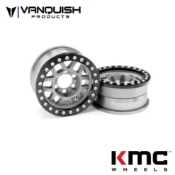 Vanquish Products VPS07741 KMC 1.9 XD229 Machete V2 Beadlock Wheel Clear Anodized 1 Pair