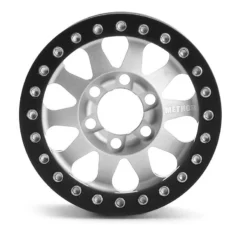 Vanquish Products VPS07757 Method 1.9 Beadlock Race Wheel 101 Clear Anodized Aluminum V2 1 Pair