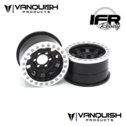 Vanquish Products VPS07780 Black Anodized KMC KM236 Tank 1.9" Beadlock Crawler Wheels (1 Pair)