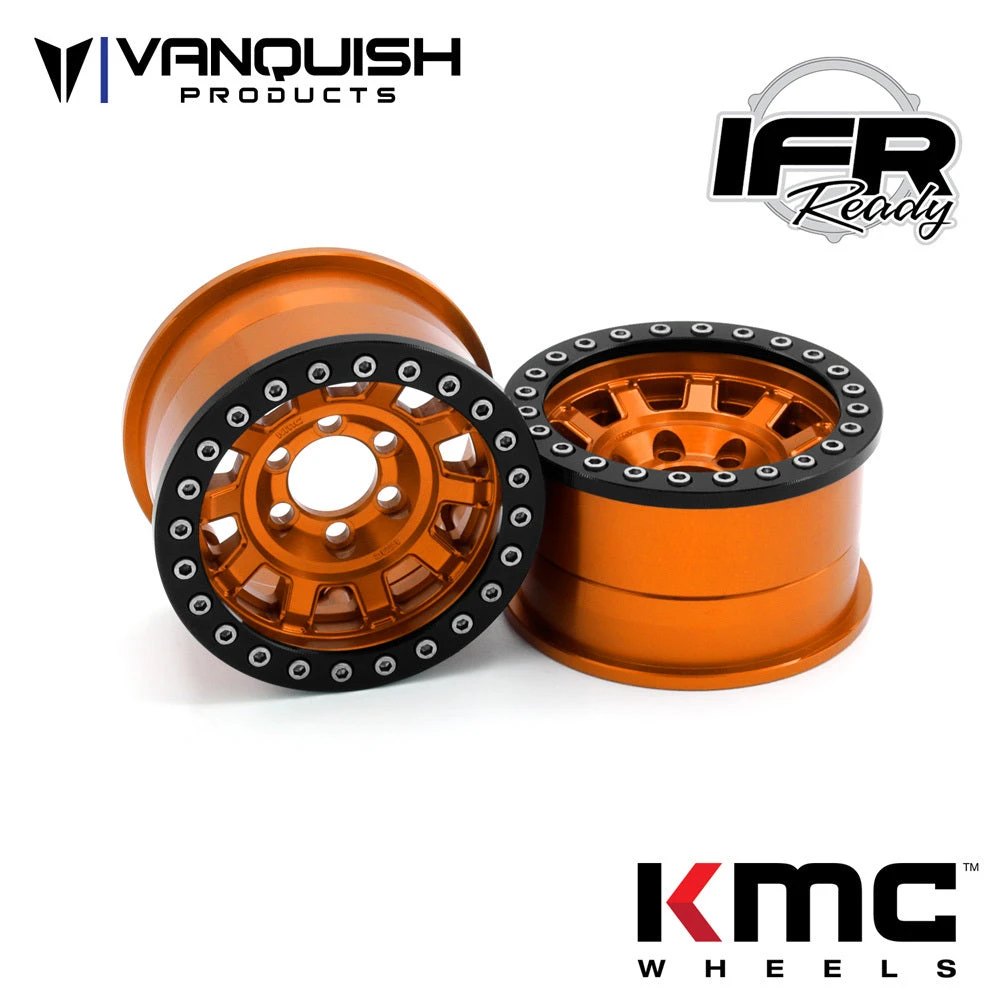 Vanquish Products VPS07785 Orange Anodized KMC KM236 Tank 1.9" Beadlock Crawler Wheels (1 Pair) 1 Vanquish Products VPS07785 Orange Anodized KMC KM236 Tank 1.9" Beadlock Crawler Wheels (1 Pair)